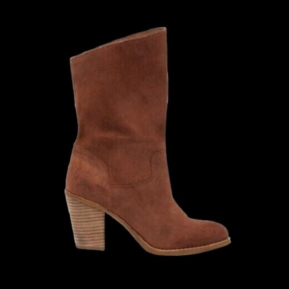 Lucky Brand Women's Suede Slouch Mid-Shaft Booties, Size 6 US - New in Box - Picture 2 of 5